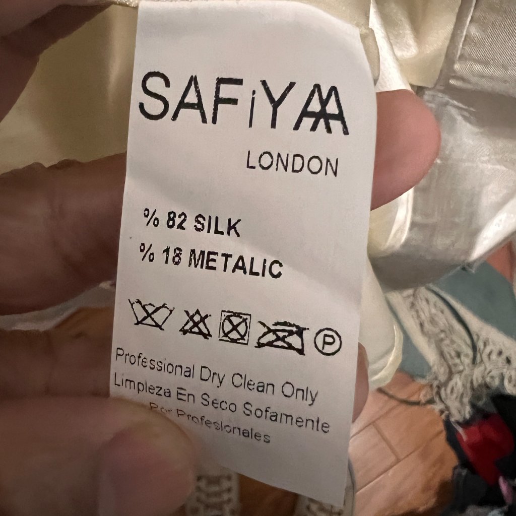 Safiyaa London Size 2 Fr 34 Cream Silk Jacket Nwt Coat — image 4 of 6